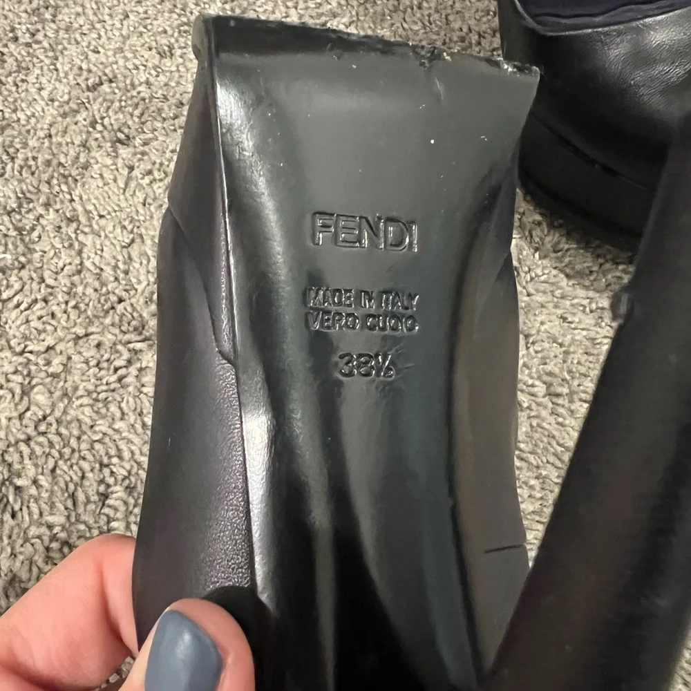 Fendi Women's Navy Blue Platform Heels - Picture 3 of 6